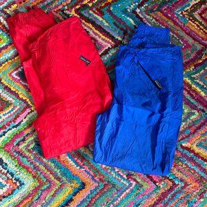 Patagonia Rain Snow Cover up pants Red & Blue